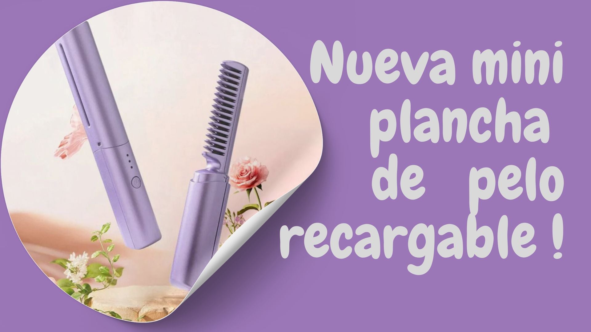 Peine Alisador, Mini Plancha para el Cabello ¨Lleva tu estilo a todas partes¨